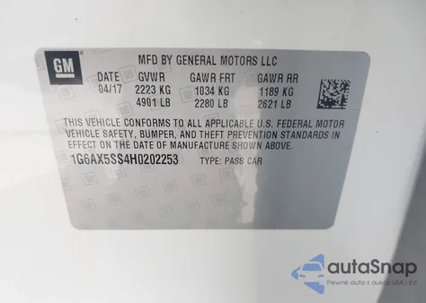 2017 Cadillac Cts Luxury from USA, damaged, VIN 1G6AX5SS4H0202253